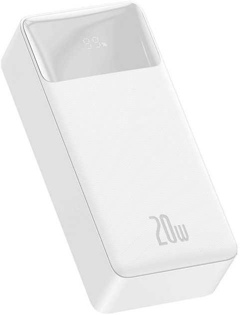 Powerbank Baseus Bipow Digital Display Overseas 20W 30000 mAh Biały (PPBD050402) - obraz 2