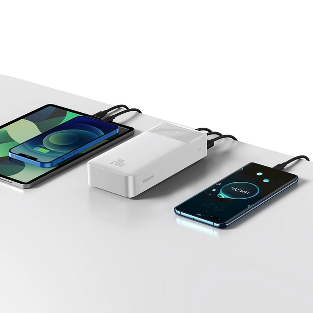 Powerbank Baseus Bipow Digital Display Overseas 20W 30000 mAh Biały (PPBD050402) - obraz 7