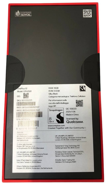 Smartfon OnePlus 12 CPH2581 5G 16/512GB Silky Black (6921815625957) (861545066062557) - Outlet - obraz 3