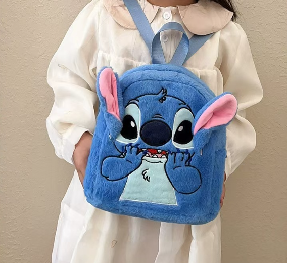 ねね Рюкзак плюшевый детский Стич, Disney Lilo and Stitch, 24x19x11см
