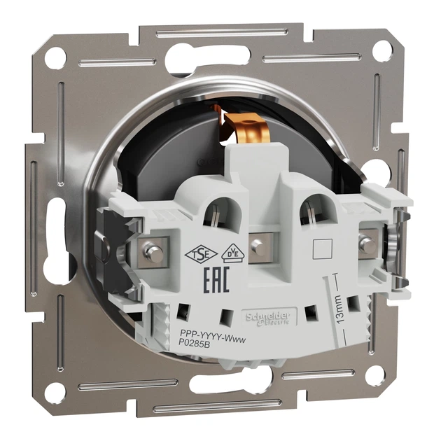 Розетка Schneider Electric Asfora с заземлением антрацит EPH2900171 - изображение 5