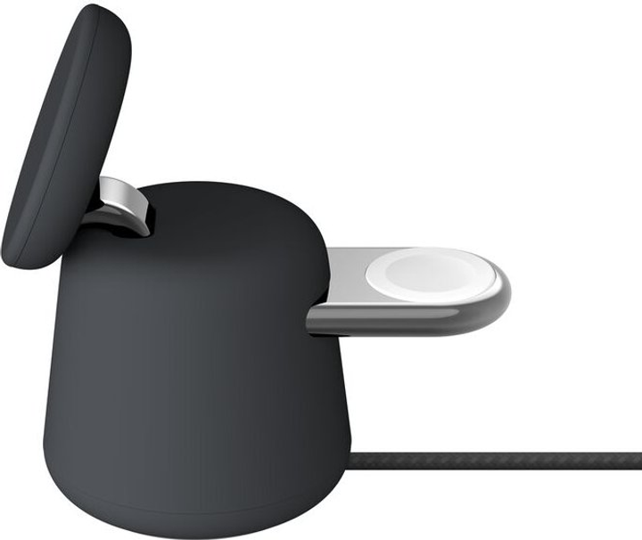 Індукційний зарядний пристрій Belkin BoostCharge Pro 2-in-1 Qi2 15 Вт Charcoal (WIZ027VFH36) - зображення 2