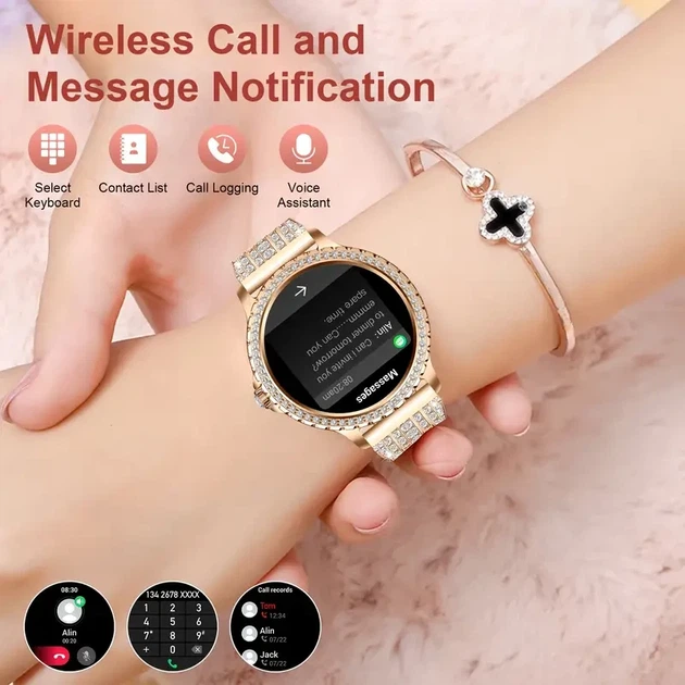 Смарт-часы женские Velora Watch для Android і iPhone широким функционалом и 3 ремешками - изображение 2