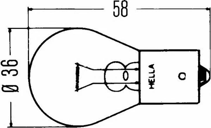 Żarówka samochodowa Hella U 45 W 24 V (8GA002074241) - obraz 3