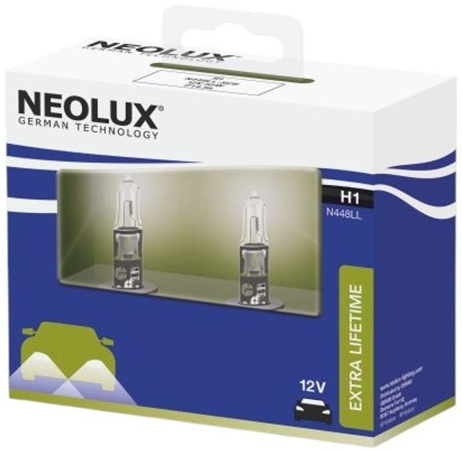 Zestaw żarówek samochodowych Neolux Extra Lifetime N448LL H1 55 W 12 V 2 szt (N448LL-SCB) - obraz 3