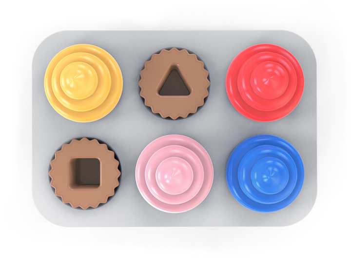 Zabawka-sorter Bright Starts Sort & Sweet Cupcakes ‎(12499) (074451124998) - obraz 3