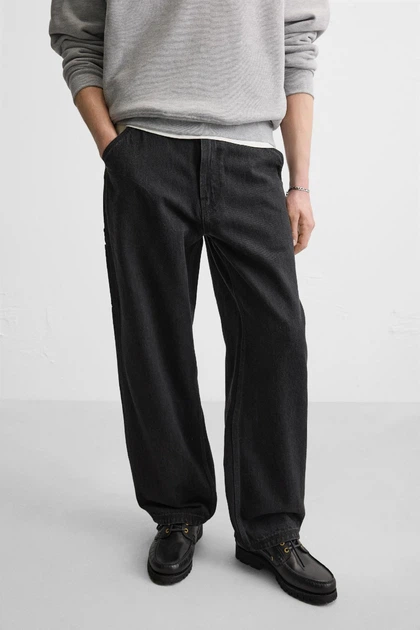 Джинси ZARA Relaxed Carpenter чорний 4806/404/800 32 – Брендовая