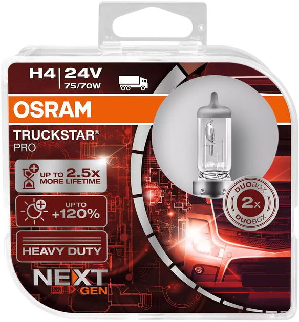 Żarówka samochodowa Osram Truckstar Pro Next Gen H4 75/70 W 24 V (64196TSP) - obraz 2