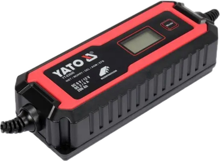 Prostownik do akumulatorów YATO sieciowy z LCD wyświetlaczem 6V/2A, 12V/8A (YT-83001) - obraz 1