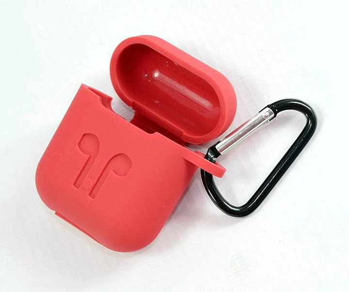 Чехол для наушников Earbox AirPods case silicone Red - Фото 7 Чехол для наушников Earbox AirPods case silicone Red - изображение 7