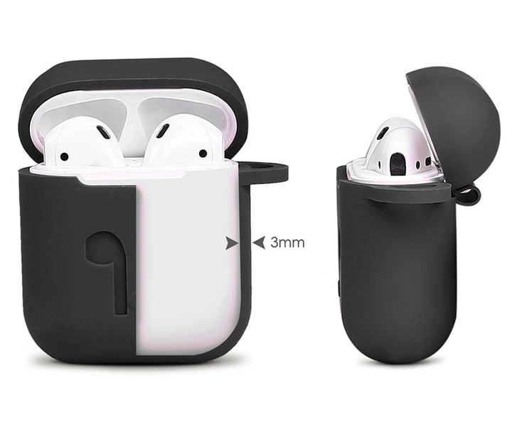 Чехол для наушников Earbox AirPods case silicone Black - изображение 4