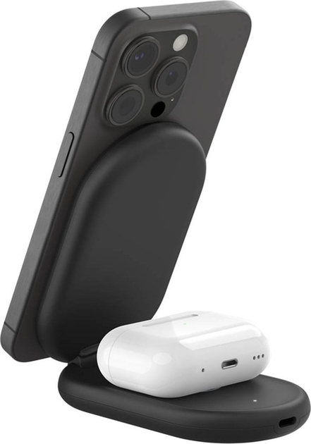 Ładowarka indukcyjna Belkin BoostCharge 2-in-1 Magnetic Foldable Wireless Charger 15 W Black (WIZ028VFBK) - obraz 3