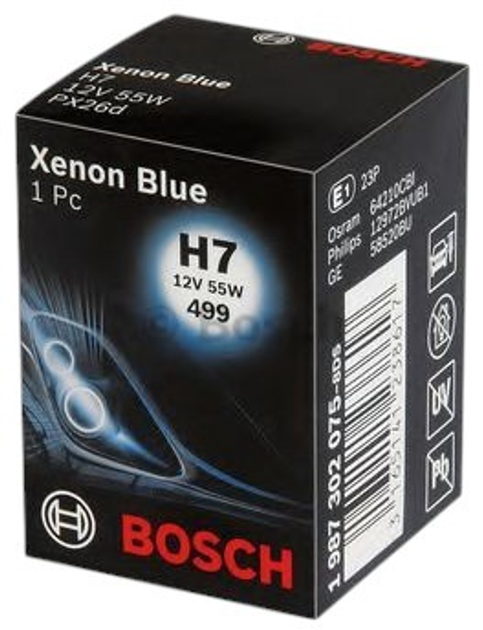 Автолампа Bosch Xenon Blue H7 55W 12V (1987302075) - зображення 3