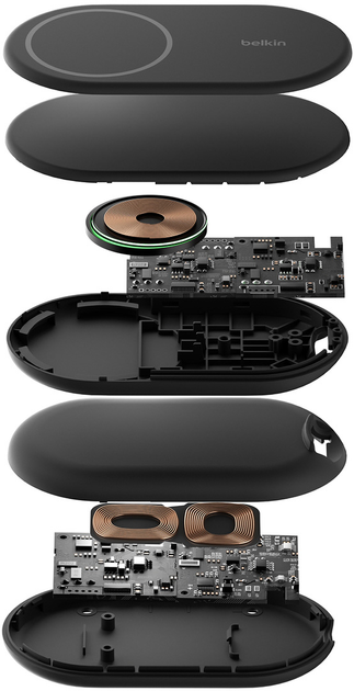 Ładowarka indukcyjna Belkin BoostCharge Magnetic Foldable Wireless Charger 15 W Black (WIB007HQBK) - obraz 8
