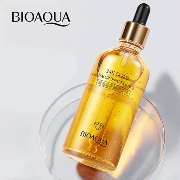 Сыворотка для лица BIOAQUA Pure Gold Hyaluronic Essence 100 мл с экстрактом золота и гиалуроновой кислоты - изображение 4