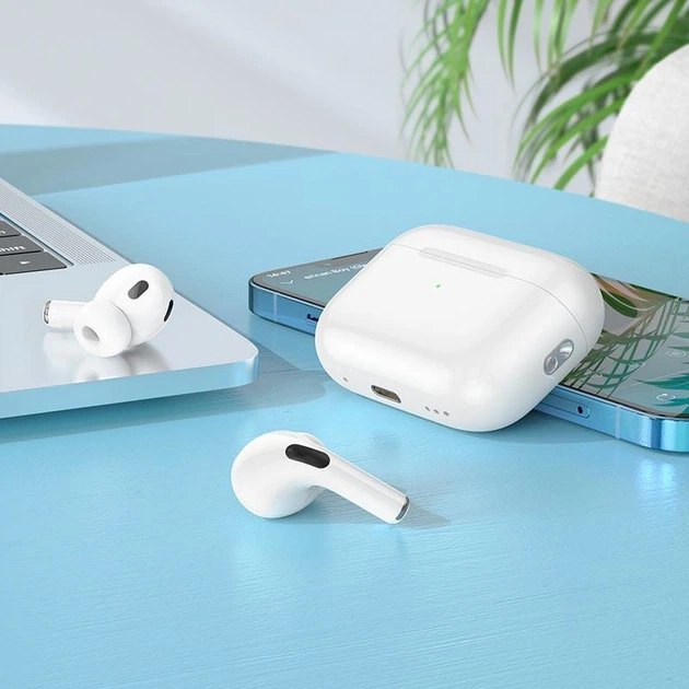 Беспроводные Bluetooth наушники с микрофоном HOCO EW77 Вакуумные TWS наушники BT5.4, 30/300mAh, до 4 часов работы White - изображение 3