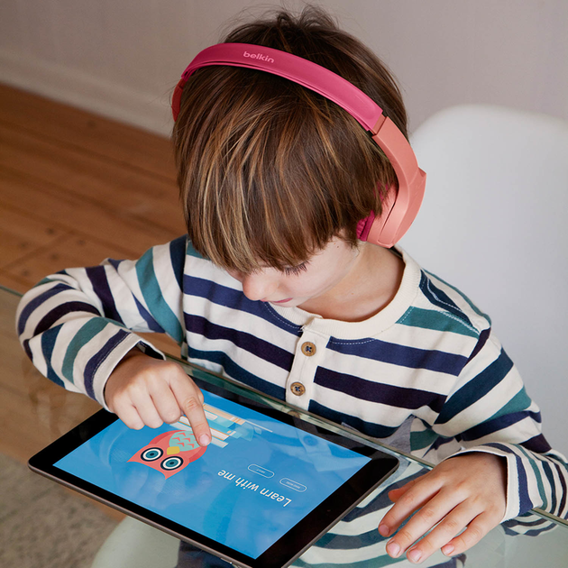 Słuchawki Belkin SoundForm Mini Kids Pink (AUD002btPKV3) - obraz 6