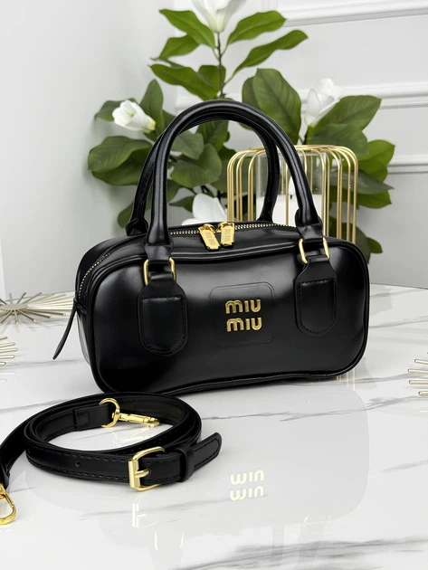 Женская сумка Miu Miu Arcadie Leather Bag чёрный – Оригинальные