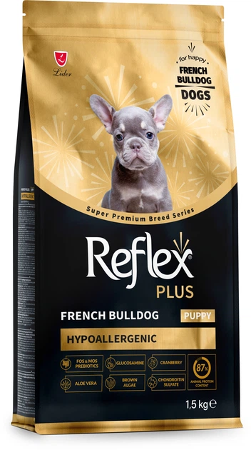 Повноцінний та збалансований сухий корм Reflex Plus French Bulldog Puppy для цуценят французького бульдога 1.5 кг (8698995036344) - зображення 3