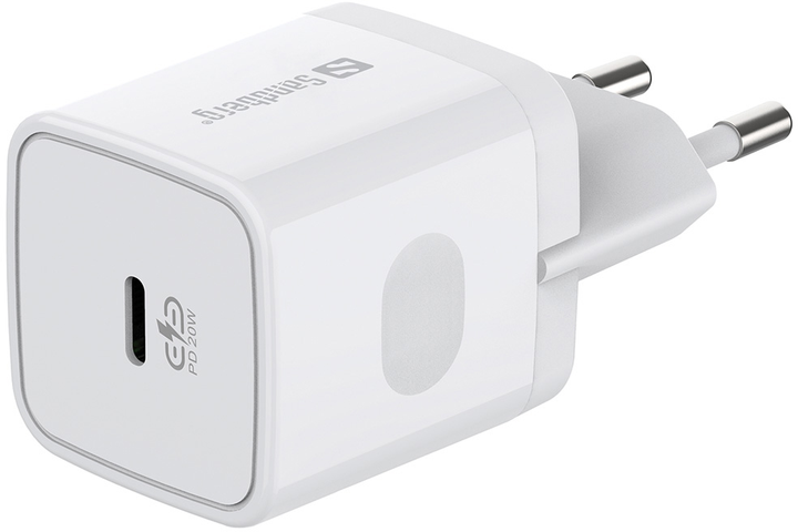 Ładowarka Sandberg USB-C PD QC 3.0 20 W, biała (441-42) - obraz 2