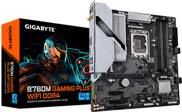Материнська плата Gigabyte B760M GAMING PLUS WIFI DDR4 (s1700, Intel B760, PCI-Ex16) - зображення 4