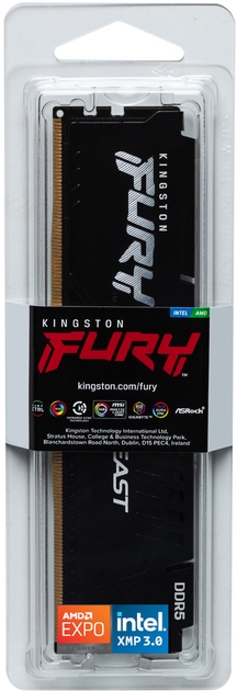 Pamięć RAM Kingston Fury DDR5-5200 32768MB PC5-41600 Beast 1Rx8 Black (KF552C40BB2-32) - obraz 5