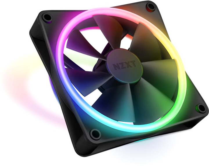 Chłodzenie powietrzne do komputera PC NZXT F120RGB Duo - 120mm Dual-sided RGB Fan - Single Pack Black (RF-D12SF-B1) - obraz 3