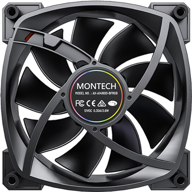 Wentylator Montech RX140 PWM (RX140 PWM Black) - obraz 5
