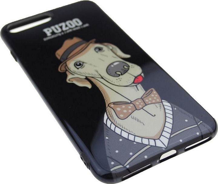 Панель PUZOO TPU Glossy Shiny Powder Art Dog для Apple iPhone 7 Plus/8 Plus Black Bean (FSH57783) - зображення 2