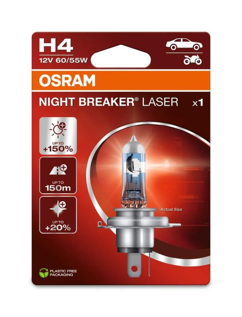 Żarówka samochodowa Osram Night Breaker Laser H4 60/55 W 12 V (64193NL-1BL) - obraz 3