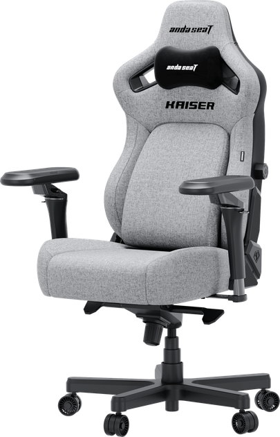Fotel gamingowy Anda Seat Kaiser 4 V2 Size XL Gray Fabric (AD12YDDC-XLL-20-G-CF-03) - obraz 3