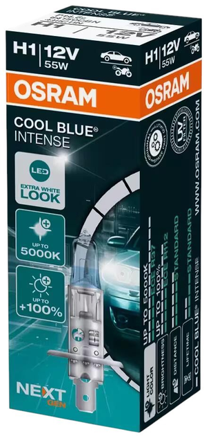 Автолампа Osram Cool Blue Intense Next Gen H1 55 Вт 12 В (64150CBN-2HB) - зображення 2