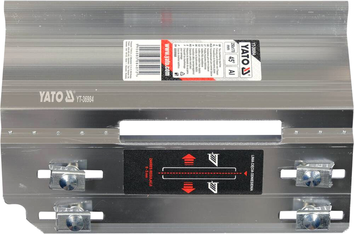Prowadnica do fazowania płytek YATO 45 stopni 250 x 170 mm (YT-36984) - obraz 1