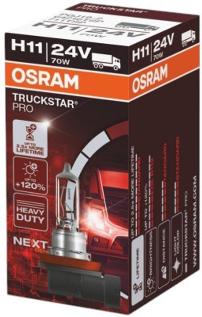 Żarówka samochodowa Osram Truckstar Pro Next Gen H11 70 W 24 V (64216TSP) - obraz 2