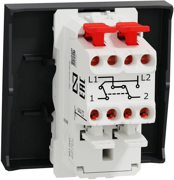 Перемикач 1-клавішний перехресний Schneider Electric Unica New 10А 2 модулі антрацит NU320554 - изображение 2