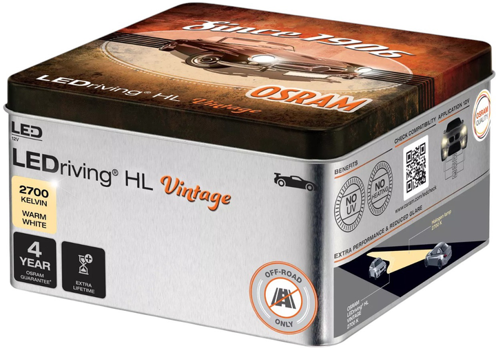 Набір автоламп Osram LEDriving HL Vintage H7/H18 18W 12V 2 шт. (64210DWVNT-2MB) - зображення 3