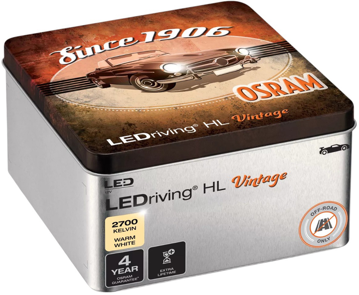 Zestaw żarówek samochodowych Osram LEDriving HL Vintage H1 13 W 12 V 2 szt (64150DWVNT-2MB) - obraz 4