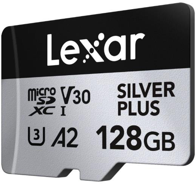 Karta pamięci Lexar Professional Silver Plus microSDXC 128GB UHS-I U3 V30 A2 (LMSSIPL128G-BNANG) - obraz 3