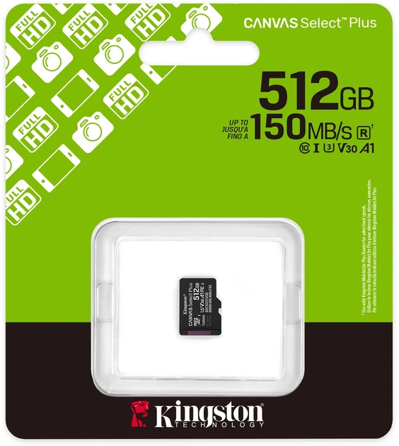 Niepotrzebny duplikat - Karta pamięci Kingston Canvas Select Plus Gen3 microSDXC 512GB Class 10 UHS-I U3 V30 A1 (SDCS3/512GBSP) - obraz 7