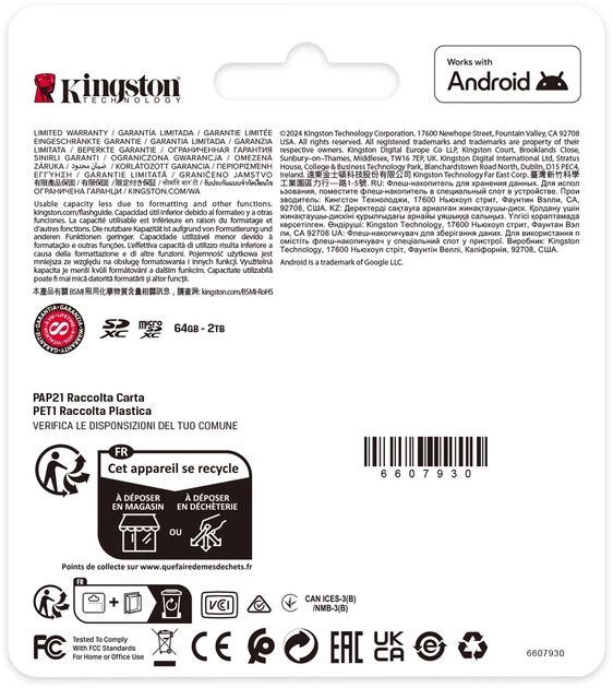 Niepotrzebny duplikat - Karta pamięci Kingston Canvas Select Plus Gen3 microSDXC 256GB Class 10 UHS-I U1 V10 A1 (SDCS3/256GBSP) - obraz 8