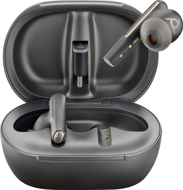 Навушники Poly TWS Voyager Free 60+ Earbuds + BT700C + TSCHC Black (7Y8G4AA) - зображення 2