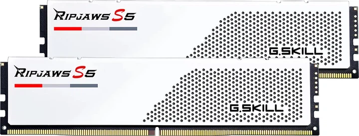 Pamięć RAM G.Skill DDR5-6000 65536MB PC5-48000 (Kit of 2x32768) Ripjaws S5 White (F5-6000J2836G32GX2-RS5W) - obraz 1