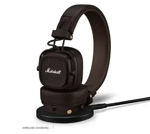 Marshall Major IV Brown & Black,Bluetooth —40 годин роботи, бездротова зарядка, мікрофон - зображення 6