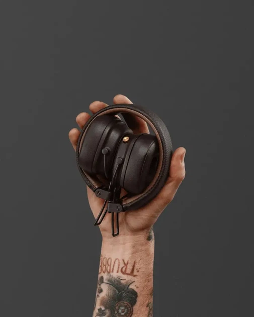 Marshall Major IV Brown & Black,Bluetooth —40 годин роботи, бездротова зарядка, мікрофон - зображення 9