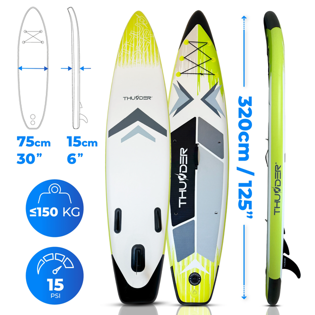 Надувна SUP дошка (Сапборд) THUNDER VELA 320 - изображение 3