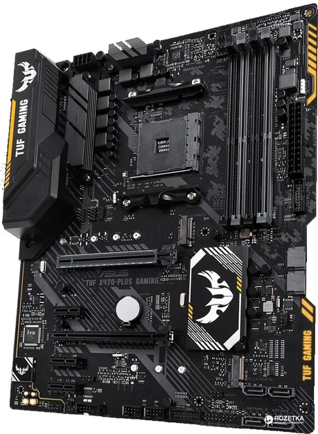 Материнская плата Asus TUF X470-Plus Gaming (sAM4, AMD X470, PCI-Ex16) - Фото 2 Материнская плата Asus TUF X470-Plus Gaming (sAM4, AMD X470, PCI-Ex16) - изображение 2