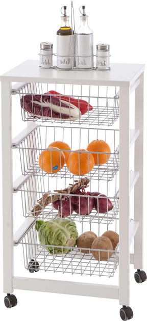 Wózek kuchenny Arredamenti Gingerone biały 83 x 46 cm (8023856515025) - obraz 4