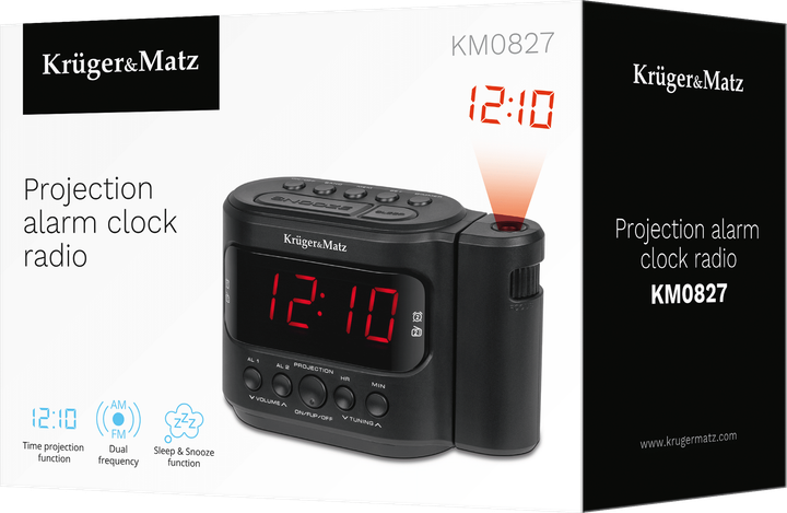 Будильник-радіо Kruger&Matz KM0827 (5901890115575) - зображення 9
