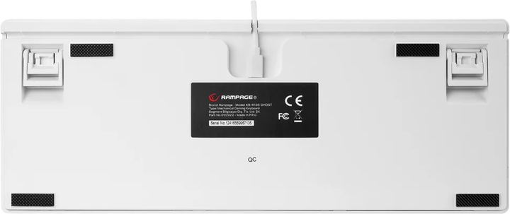 Klawiatura przewodowa Rampage KB-R136 GHOST White (8680096115011) - obraz 6