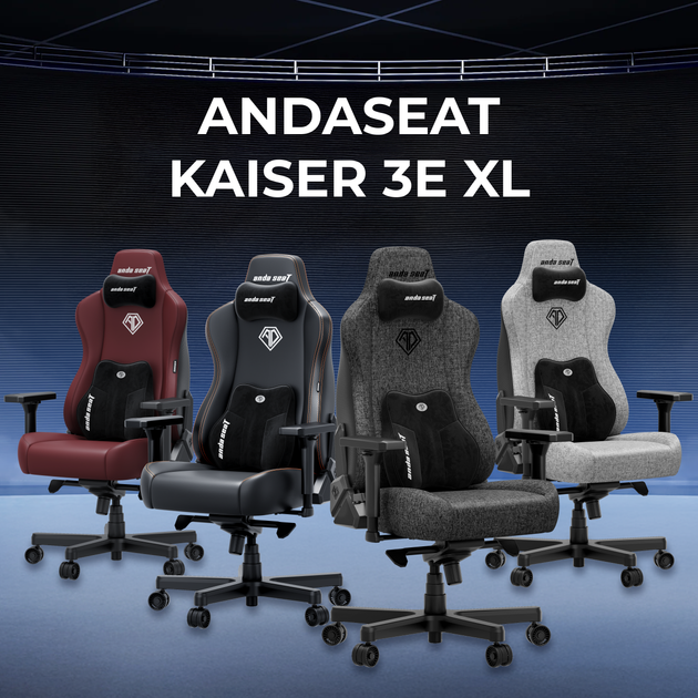 Кресло геймерское игровое Anda Seat Kaiser 3E XL до 180 кг Light Blue Fabric (AD23YC-XL-09-E-CF-E01) - Фото 7 Кресло геймерское игровое Anda Seat Kaiser 3E XL до 180 кг Light Blue Fabric (AD23YC-XL-09-E-CF-E01) - изображение 7